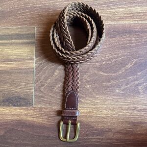 OLD NAVY Kids Brown Braided Leather Belt Size Large